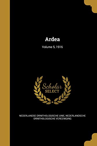 Ardea; Volume 5, 1916 cover