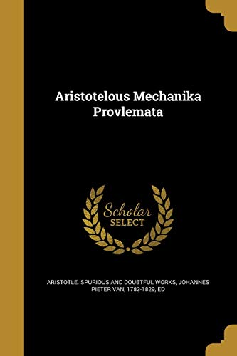 Aristotelous Mechanika Provlemata cover