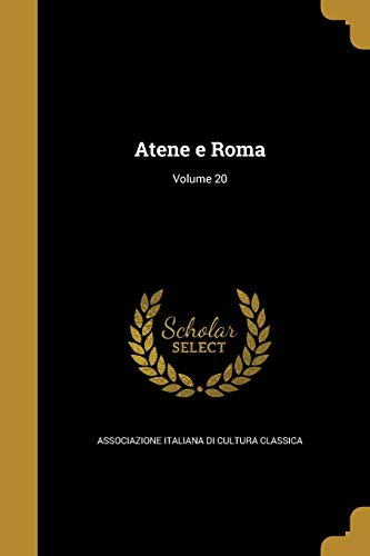 Atene e Roma; Volume 20 cover