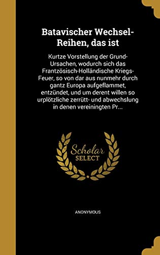 Batavischer Wechsel-Reihen, das ist cover