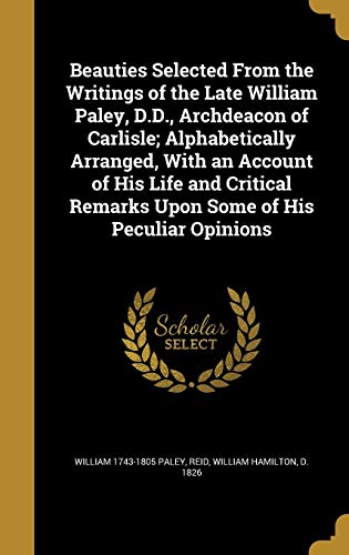 Beauties Selected From the Writings of the Late William Paley, D.D., A cover