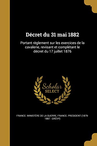 Decret du 31 mai 1882 cover