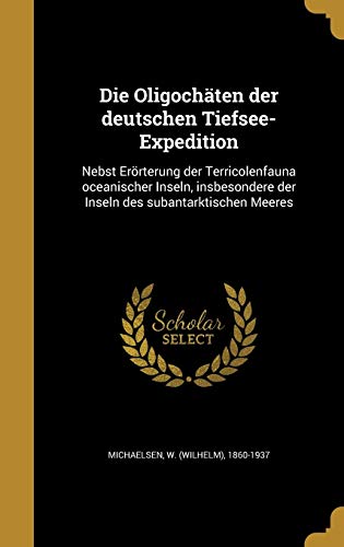 Die Oligochäten der deutschen Tiefsee-Expedition cover