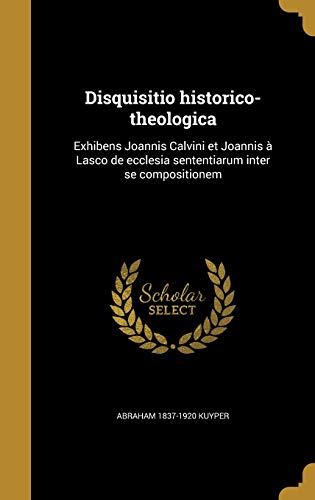 Disquisitio historico-theologica cover
