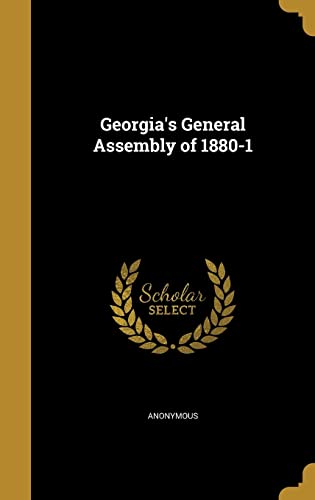 Georgia's General Assembly of 1880-1 cover