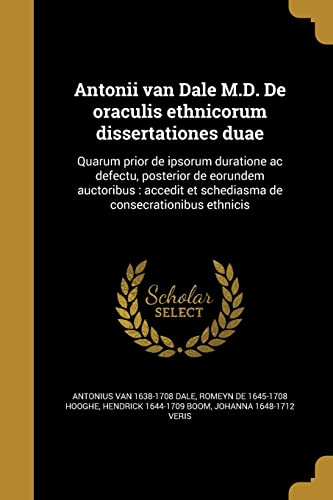 Antonii van Dale M.D. De oraculis ethnicorum dissertationes duae cover