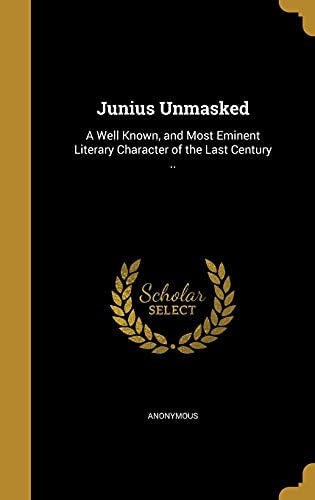 Junius Unmasked cover