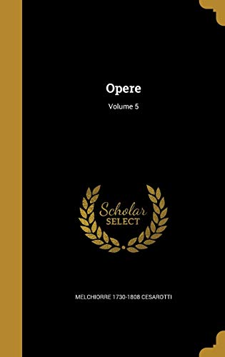 Opere; Volume 5 cover art