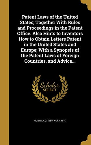 Patent Laws of the United States; Together With Rules and Proceedings cover art