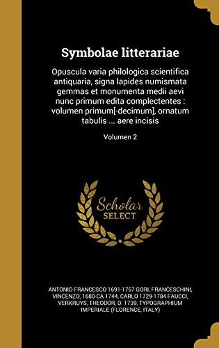 Symbolae litterariae cover