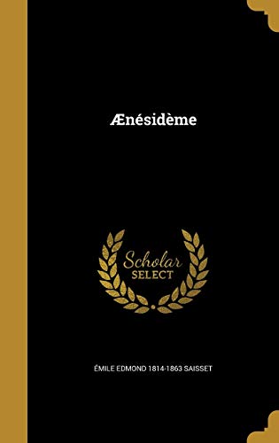 Ænésidème cover