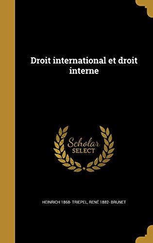 Droit international et droit interne cover art