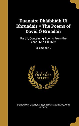 Duanaire Dháibhidh Uí Bhruadair = The Poems of David Ó Bruadair cover art