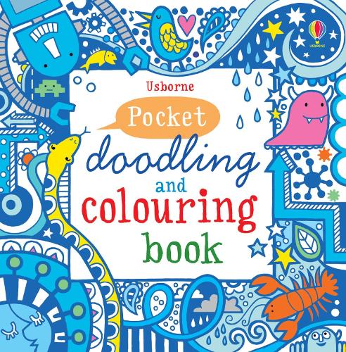 Pocket Doodling and Colouring Book Blue