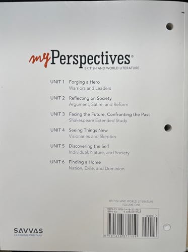 Myperspectives 2022 Consumable Student Edition Volume 1 Grade 12
