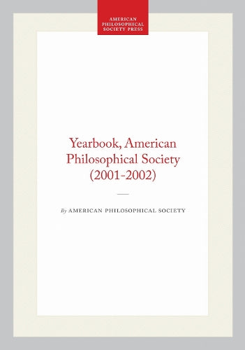 Yearbook, American Philosophical Society (2001-2002) cover