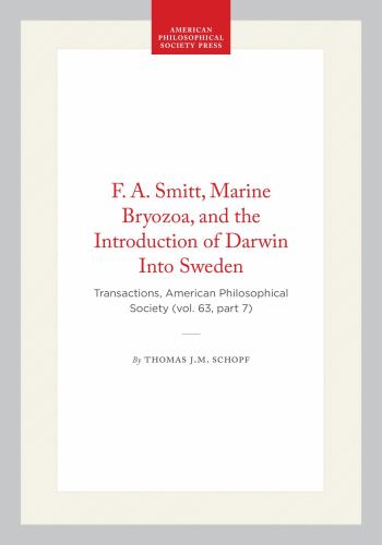 F. a. Smitt, Marine Bryozoa, and the Introduction of Darwin Into Swede cover