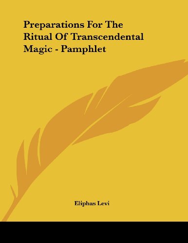Preparations for the Ritual of Transcendental Magic - Pamphlet cover