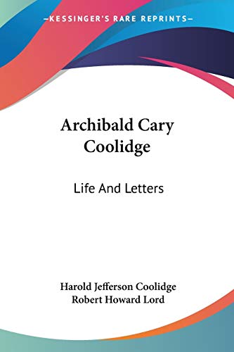 Archibald Cary Coolidge cover