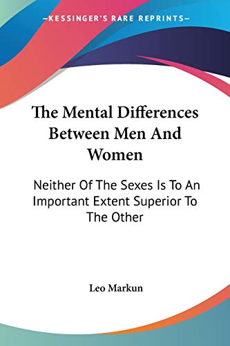The Mental Differences Between Men And Women cover