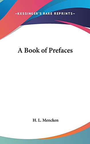 A Book of Prefaces cover