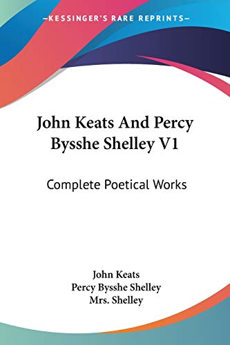 John Keats And Percy Bysshe Shelley V1 cover