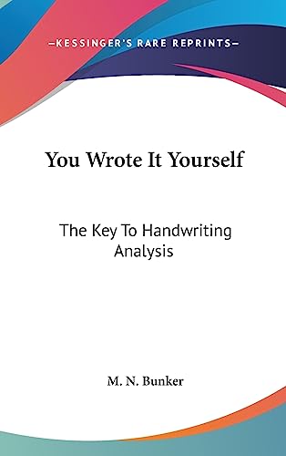 You Wrote It Yourself cover