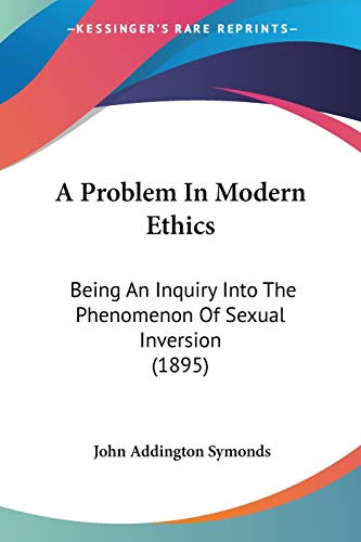 A Problem In Modern Ethics cover