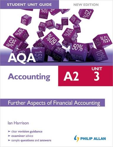 AQA A2 Accounting Student Unit Guide: Unit 3 Further Aspects of Financial Accounting