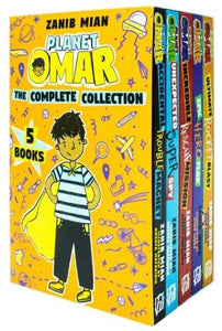 Planet Omar Series by Zanib Mian 5 Books Collection Box Set (Accidental Trouble Magnet, Unexpected Super Spy, Incredible Rescue Mission, Epic Hero Flop & Ultimate Rocket Blast) 
