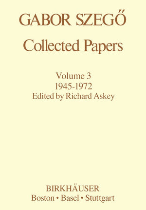 Gabor Szegoe: Collected Papers