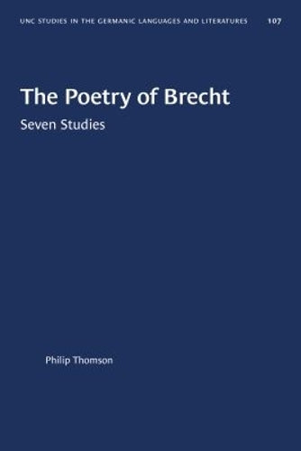 The Poetry of Brecht cover