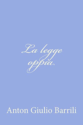 La legge oppia cover
