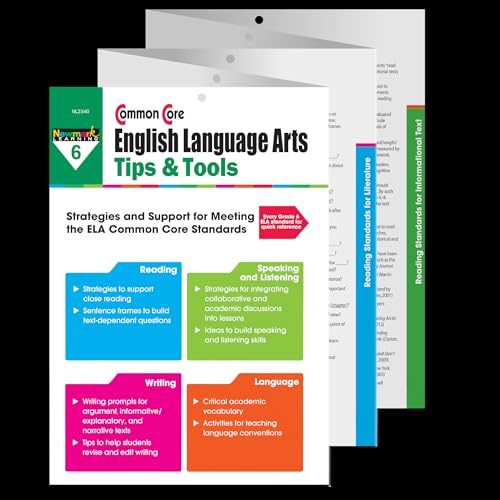 Common Core Ela Tips & Tools Grade 6 Teacher Resource