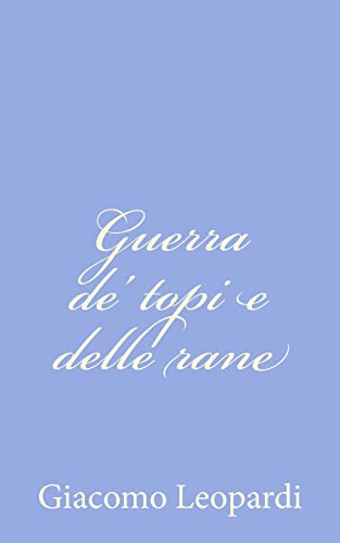 Guerra de' topi e delle rane cover