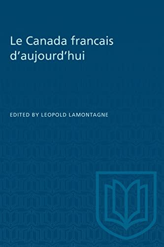 Le Canada francais d'aujourd'hui cover