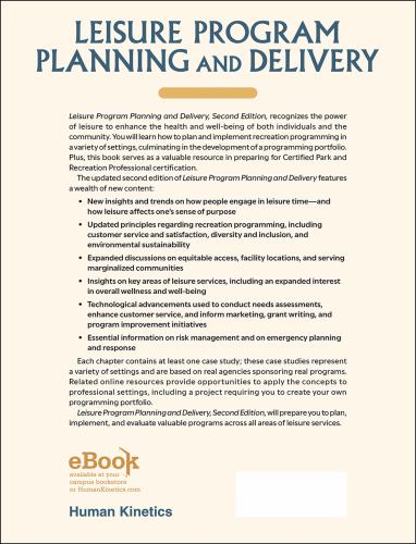 Leisure Program Planning and Delivery