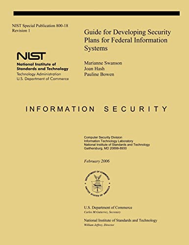 Guide for Developing Security Plans for Federal Information Systems cover