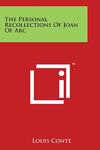 The Personal Recollections Of Joan Of Arc cover