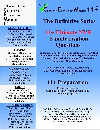 11+ Ultimate NVR Familiarisation Questions cover