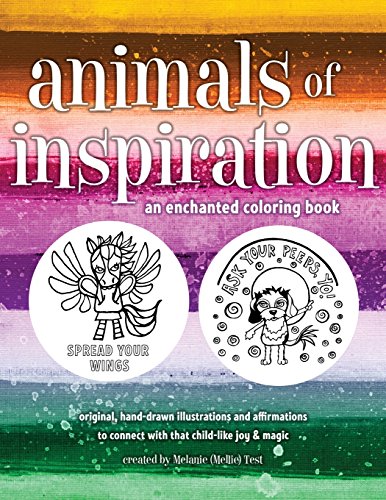 Animals of Inspiration Enchanted Coloring Book cover