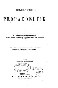 Philosophische propaedeutik 