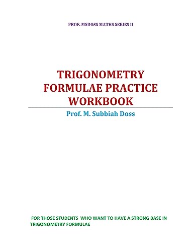 Trigonometry Formulae Practice Workbook