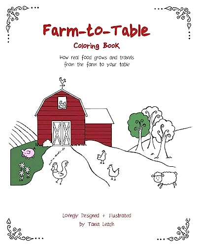 Farm-to-Table Coloring Book for Kids and Adults