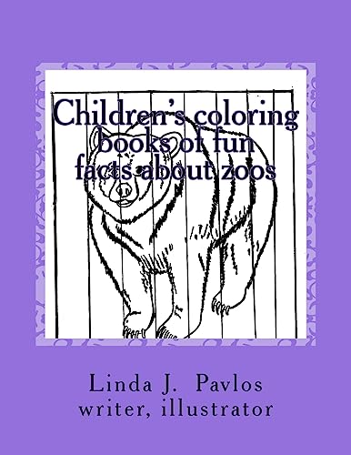 Children's coloring books of fun facts about zoos