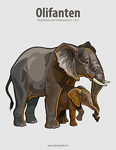 Olifanten Kleurboek voor Volwassenen 1 & 2 cover