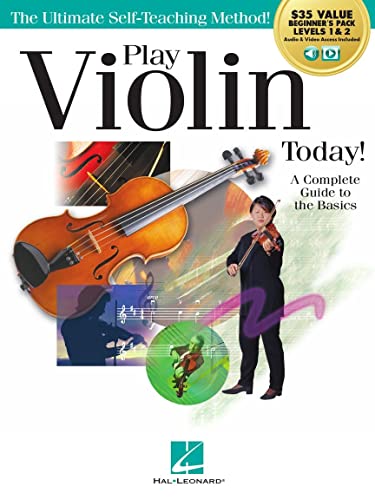 Play Violin Today! Beginner's Pack Method Books for Levels 1 & 2 Plus Online Audio & Video Access