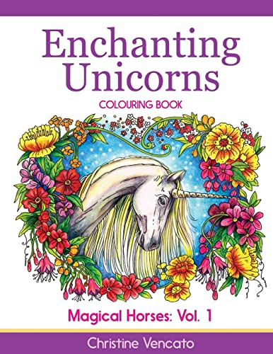 Enchanting Unicorns Colouring Book cover