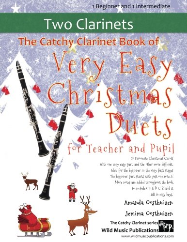 The Catchy Clarinet Book of Very Easy Christmas Duets for Teacher and cover