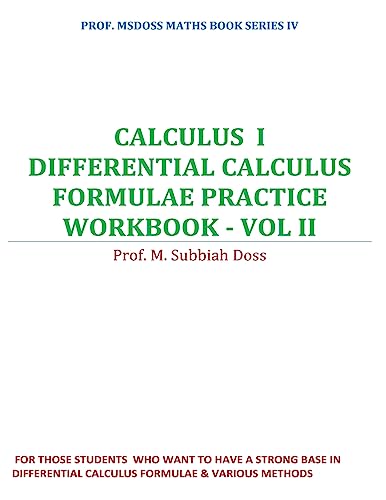 Differential calculus formulae practice workbook